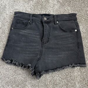 Kendall & Kylie - Black Denim Frayed Jean Shorts